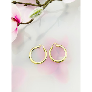 Kreis Creolen Ohrringe Ohrhänger Ohrstecker Ohrschmuck Paar Gelbgold 585er 14KT