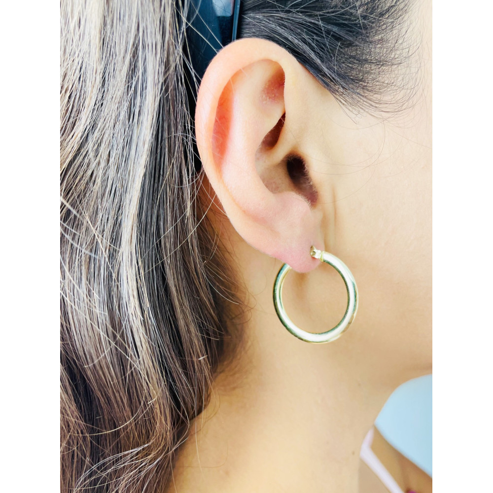 copy of Złote kolczyki kuleczki z cyrkoniami dwukolorowe