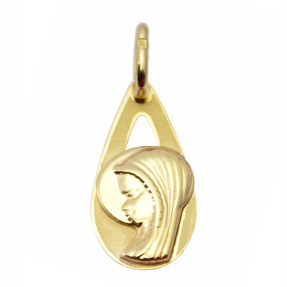 Anhänger Madonna Maria Kettenanhänger Gelbgold
