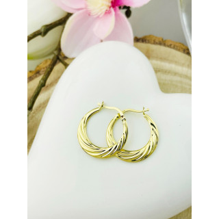 copy of Złote kolczyki kuleczki z cyrkoniami dwukolorowe