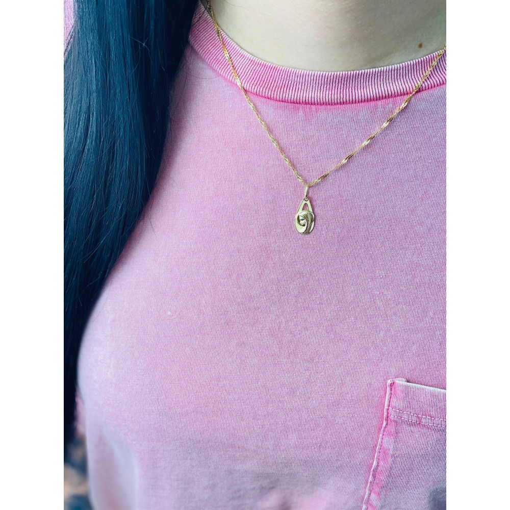 Złoty Medalik Zawieszka Matka Boska Fatimska