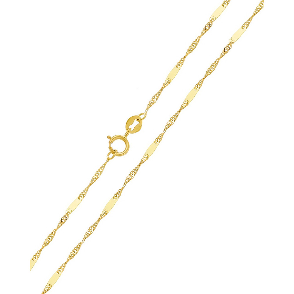 Goldkette Halskette Gelbgold Singapur Magic Platte 585er 14KT