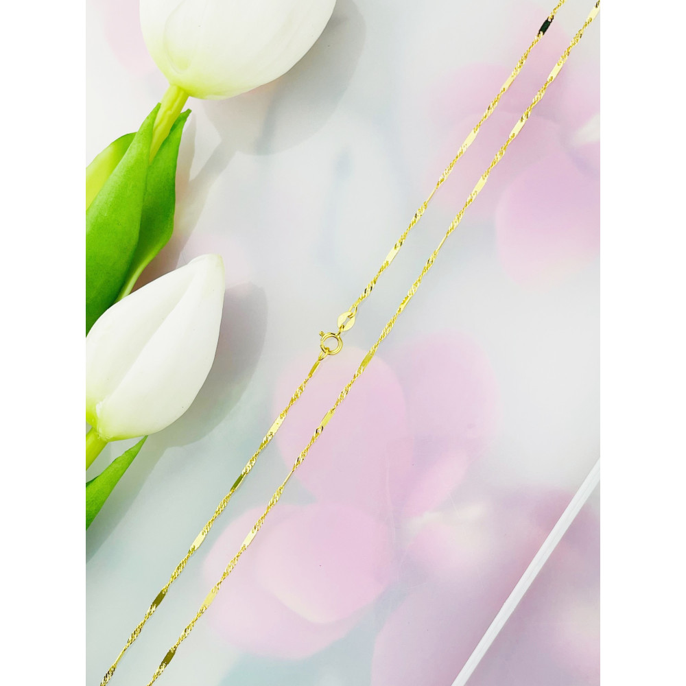 Goldkette Halskette Gelbgold Singapur Magic Platte 585er 14KT