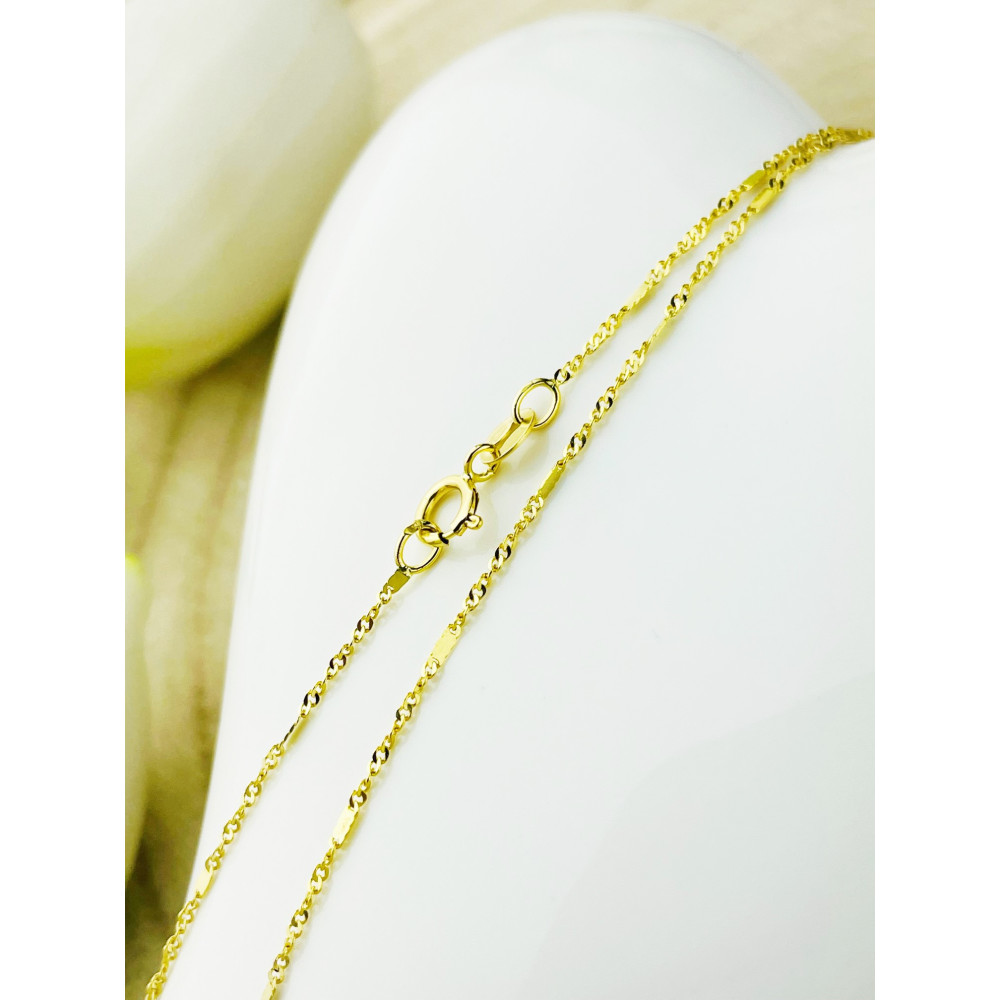 Goldkette Halskette Gelbgold Singapur Magic Platte 585er 14KT