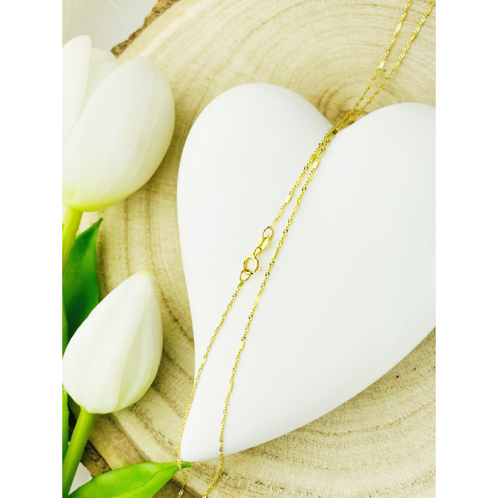 Goldkette Halskette Gelbgold Singapur Magic Platte 585er 14KT