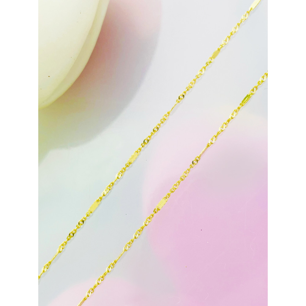 Goldkette Halskette Gelbgold Singapur Magic Platte 585er 14KT