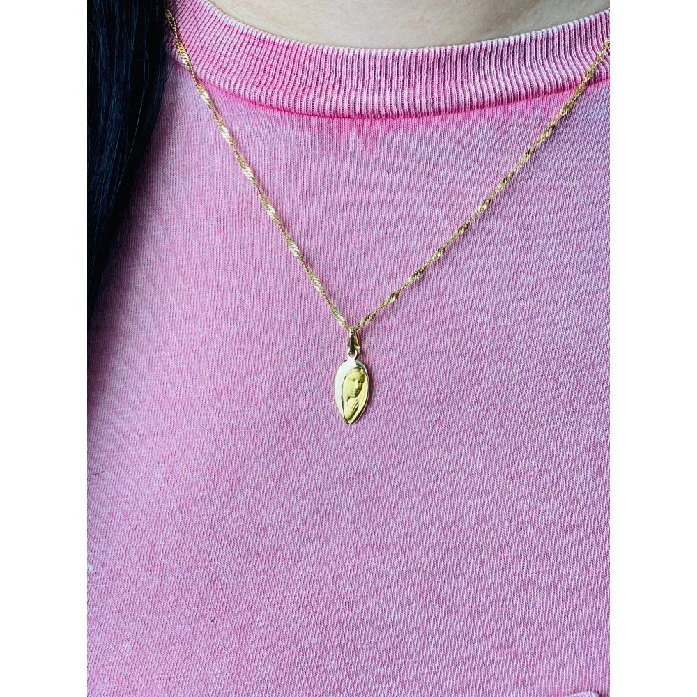 Anhänger Madonna Maria Kettenanhänger Gelbgold