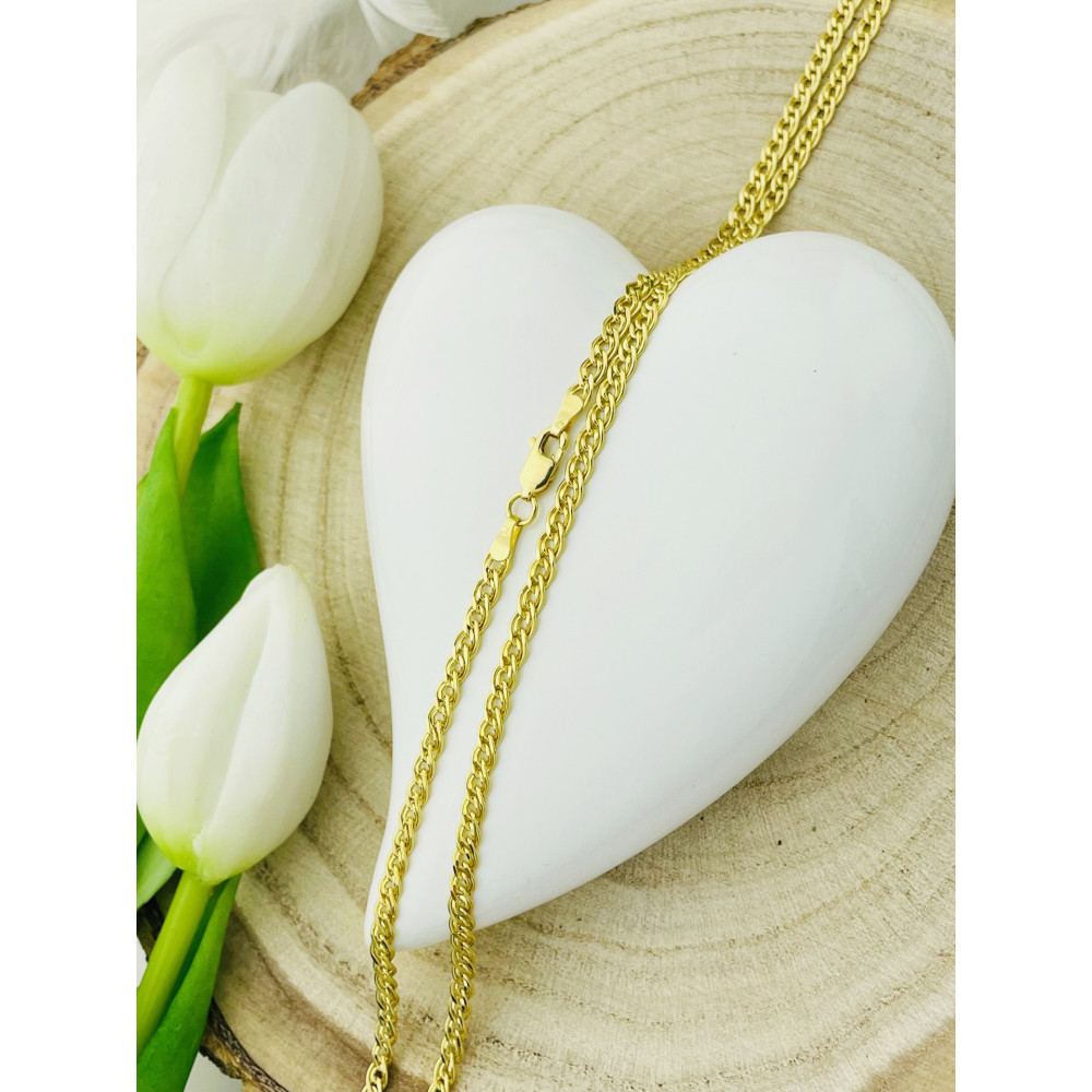 Goldkette Halskette Kette Nonnakette Doppelpanzerkette Gelbgold