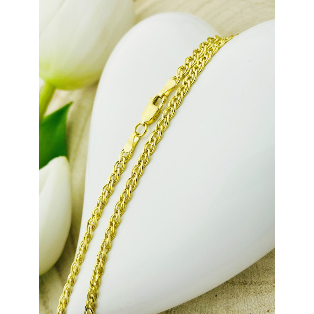 Goldkette Halskette Kette Nonnakette Doppelpanzerkette Gelbgold