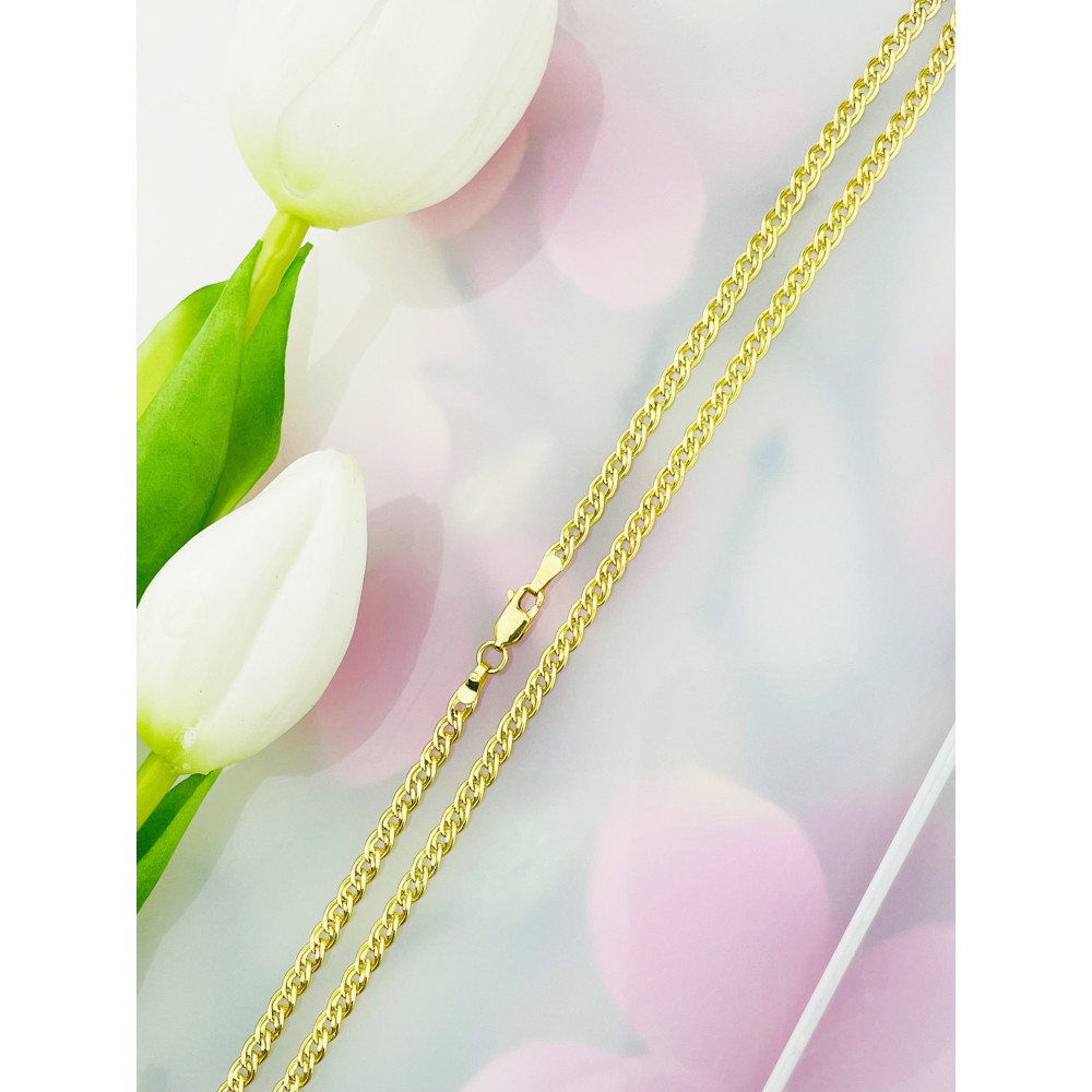 Goldkette Halskette Kette Nonnakette Doppelpanzerkette Gelbgold