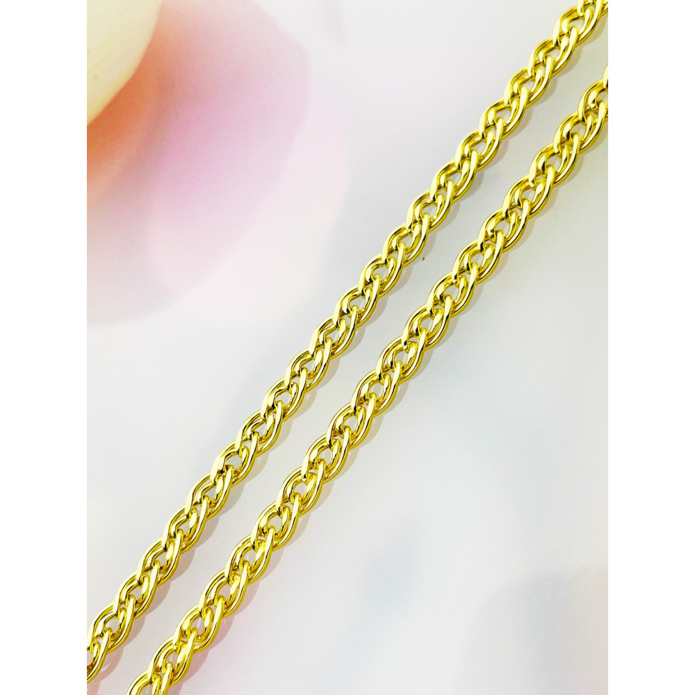 Goldkette Halskette Kette Nonnakette Doppelpanzerkette Gelbgold