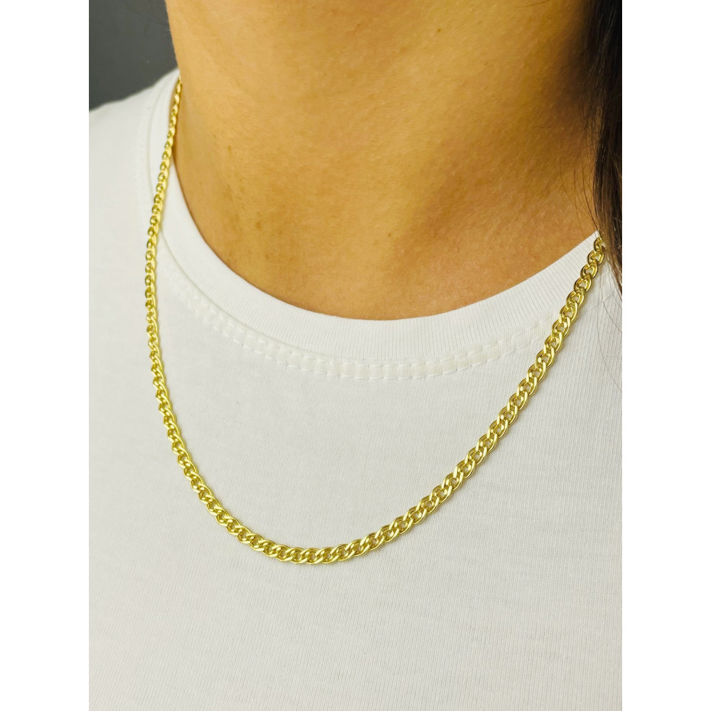 Goldkette Halskette Kette Nonnakette Doppelpanzerkette Gelbgold