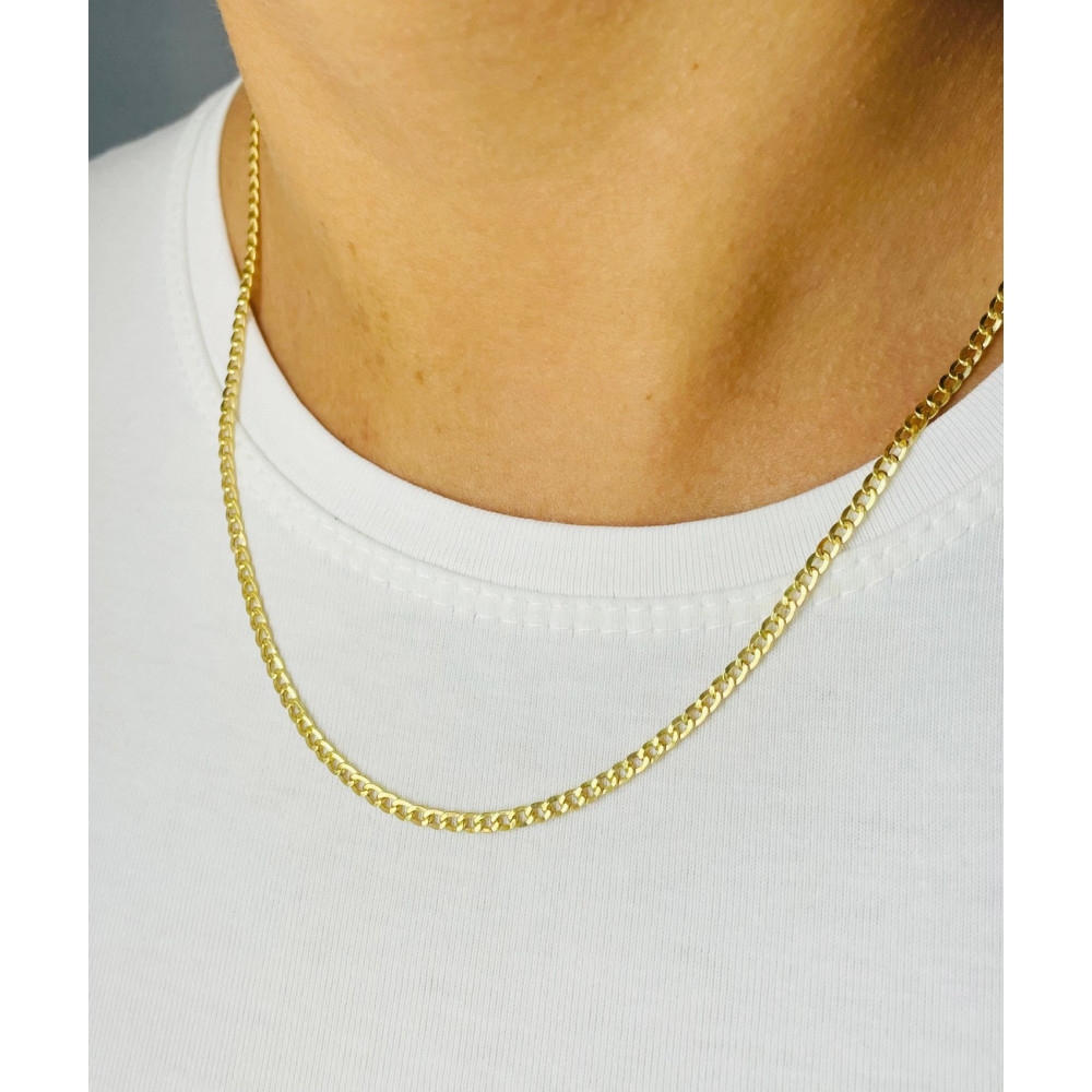 Goldkette Halskette Kette Panzerkette Collier Cuban Gelbgold