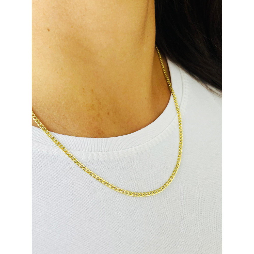 Goldkette Halskette Kette Panzerkette Collier Cuban Gelbgold