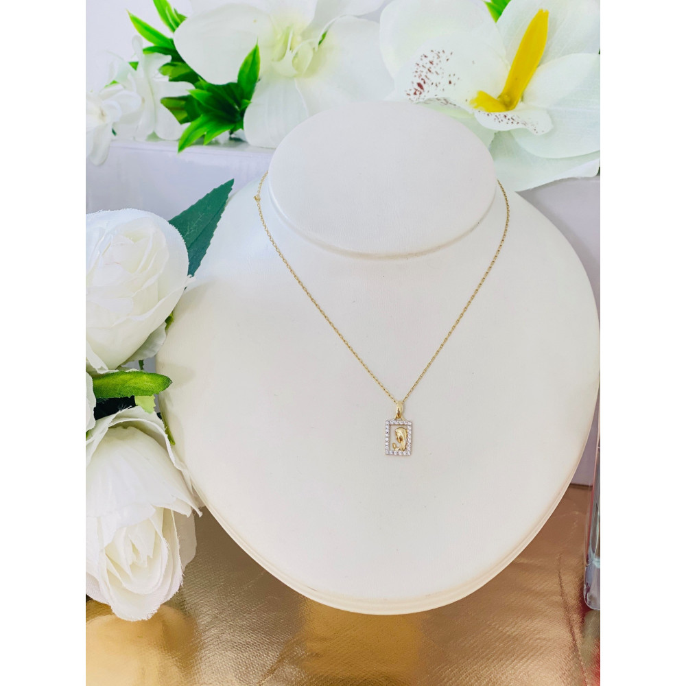 Złoty Medalik Zawieszka Matka Boska Madonna