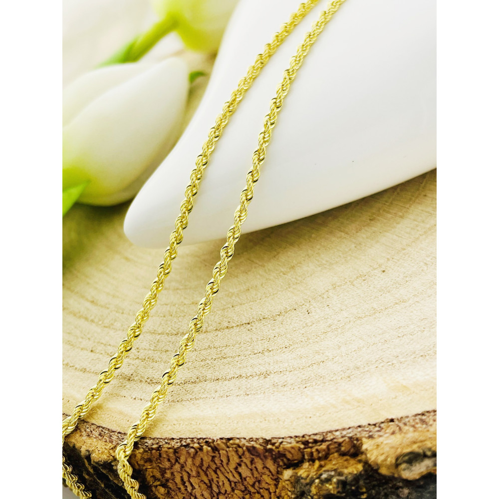 Goldkette Halskette Kordelkette Kord Kette Collier Rope Gelbgold 585er 14KT