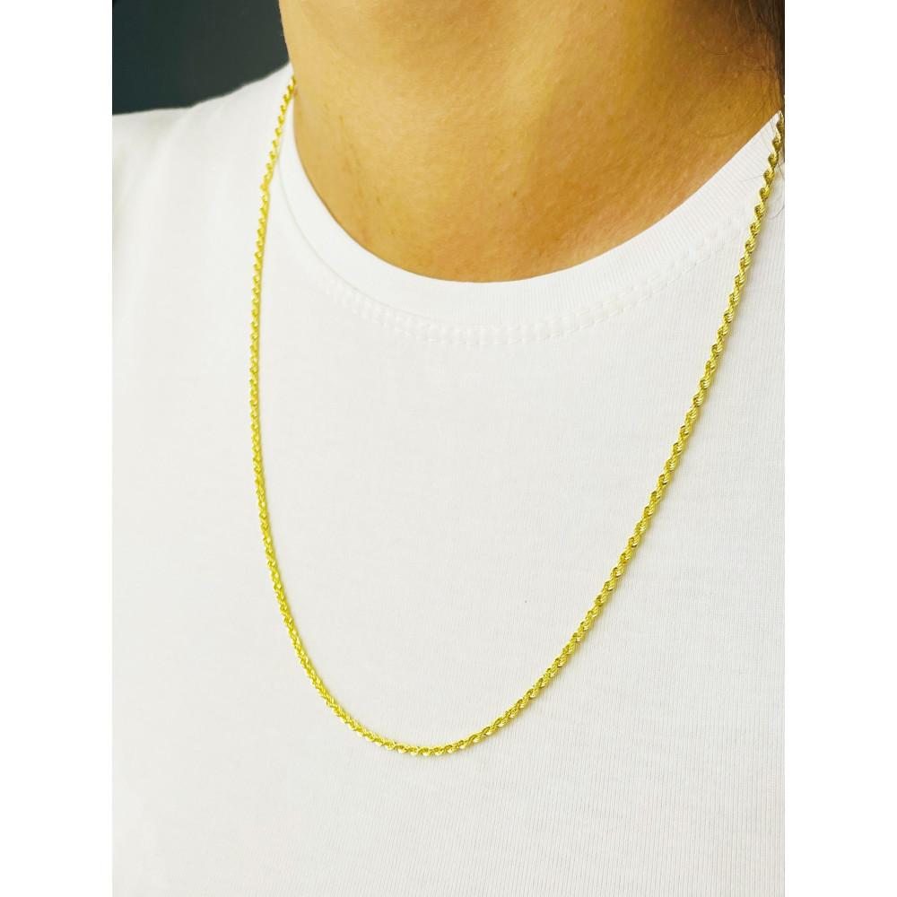 Goldkette Halskette Kordelkette Kord Kette Collier Rope Gelbgold 585er 14KT