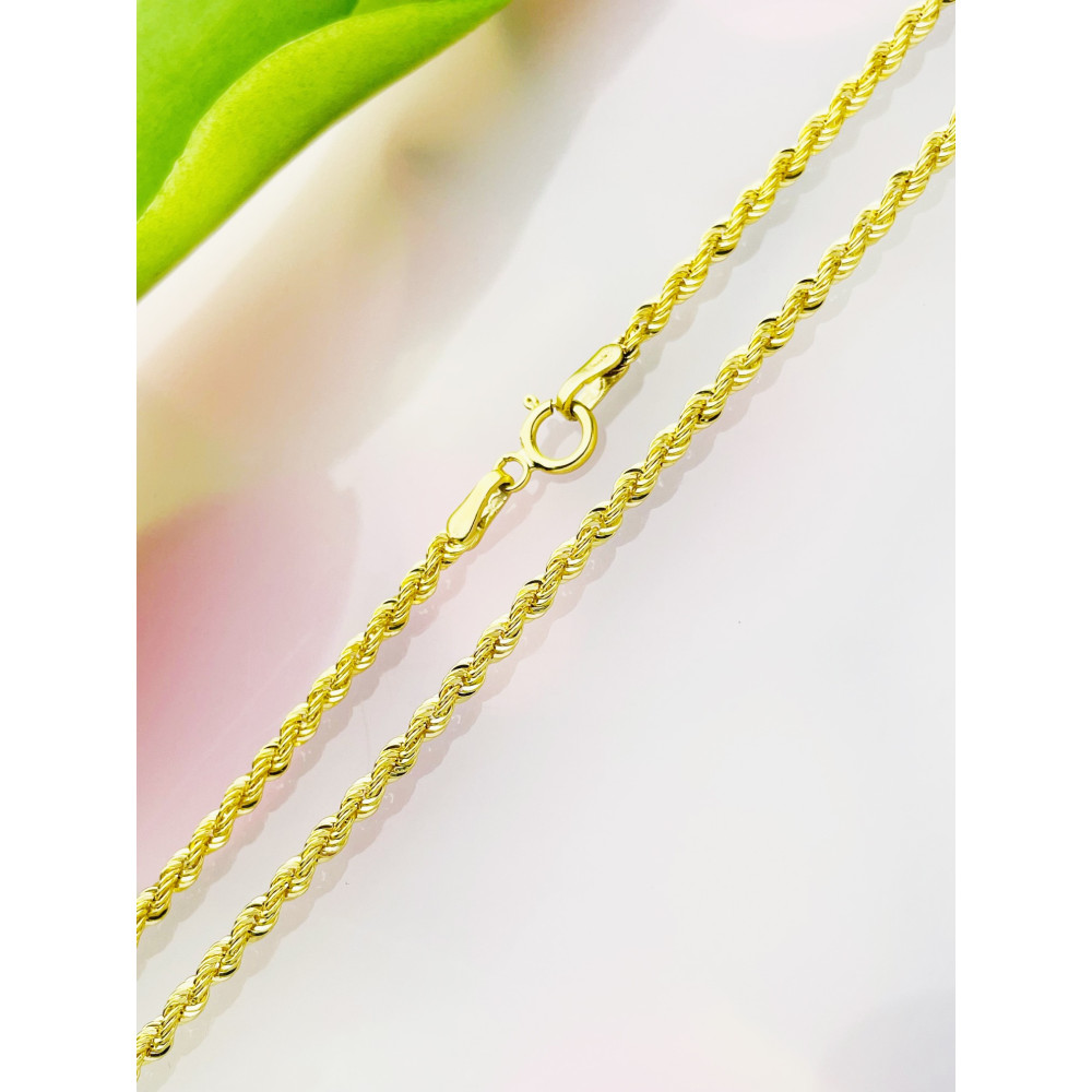 Goldkette Halskette Kordelkette Kord Kette Collier Rope Gelbgold 585er 14KT