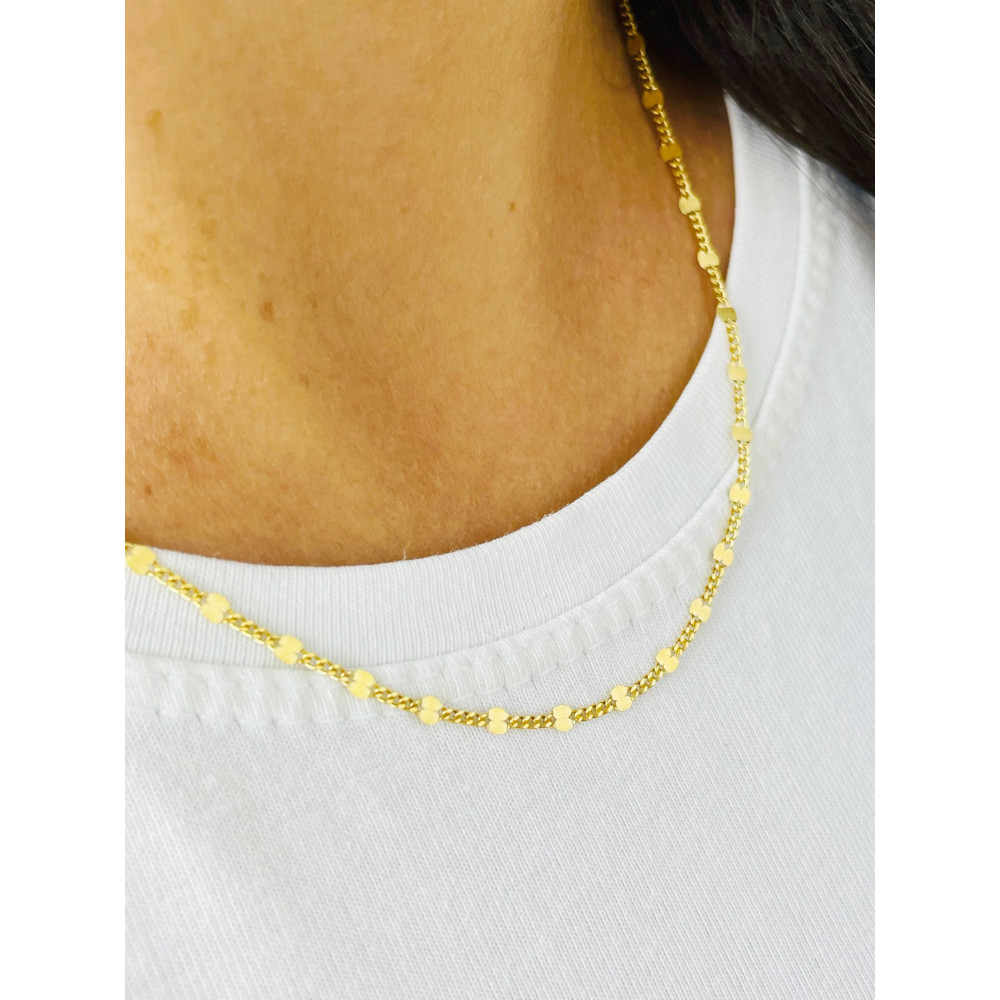 Goldkette Halskett Figaro Panzer Kette Collier Gold 585er 14KT