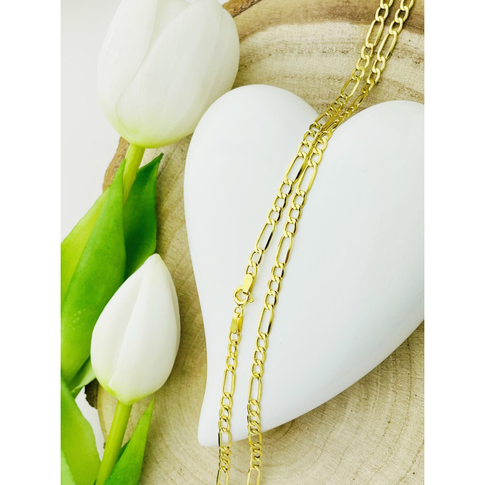 Goldkette Halskette Figarokette Figaro Kette Collier Gold 585er 14KT