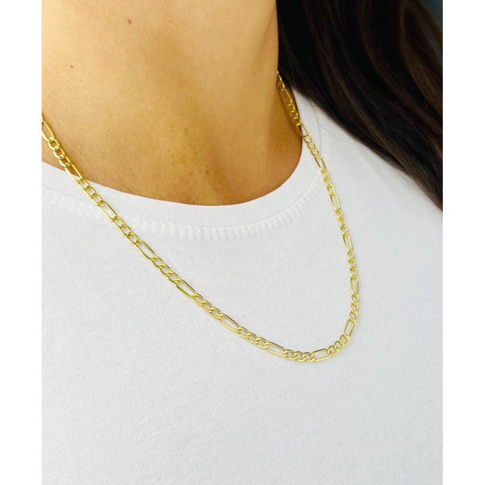 Goldkette Halskette Figarokette Figaro Kette Collier Gold 585er 14KT