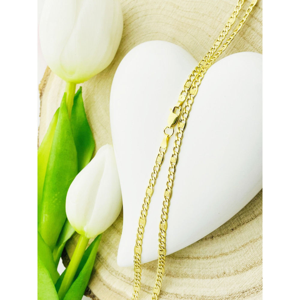 Goldkette Halskette Figarokette Figaro Kette Collier Gold 585er 14KT