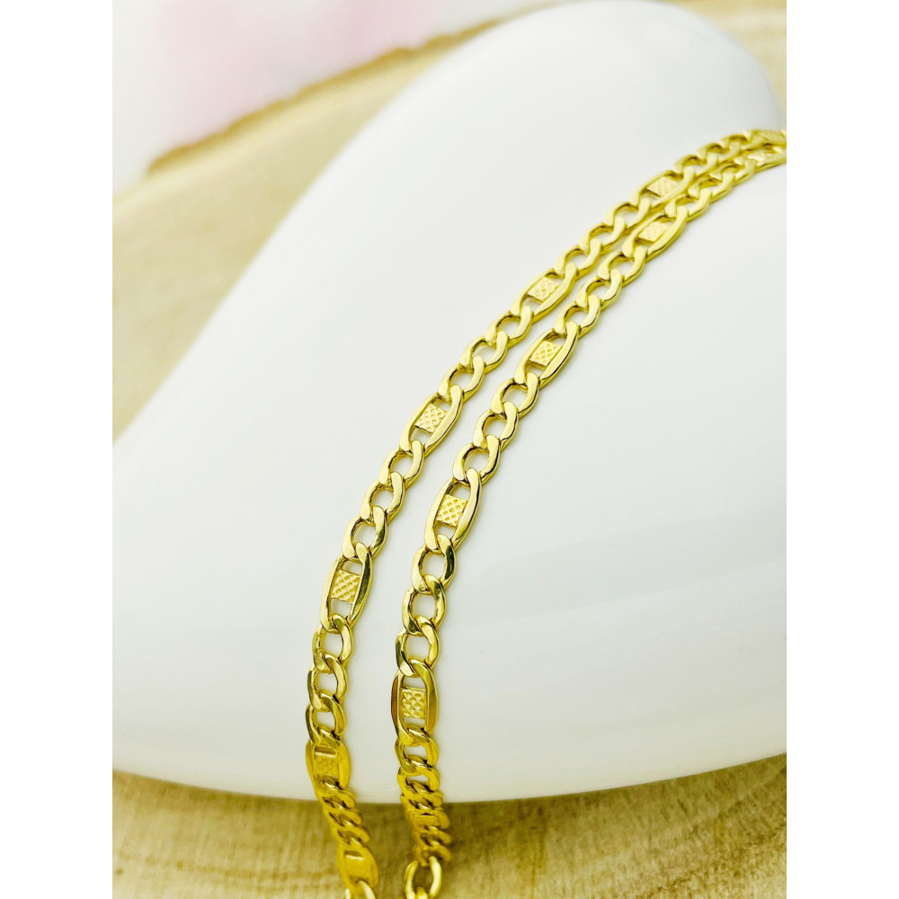 Goldkette Halskette Figarokette Figaro Kette Collier Gold 585er 14KT