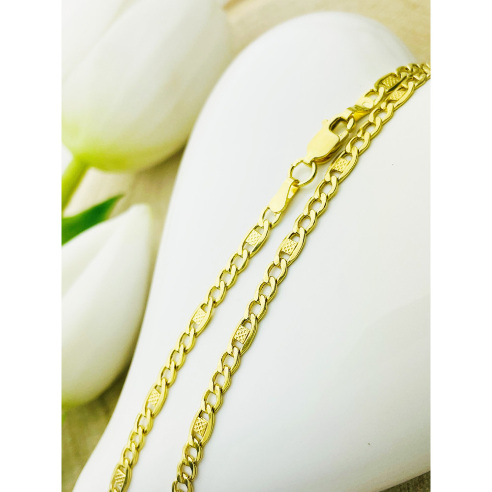 Goldkette Halskette Figarokette Figaro Kette Collier Gold 585er 14KT