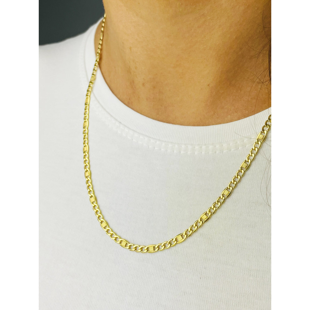 Goldkette Halskette Figarokette Figaro Kette Collier Gold 585er 14KT