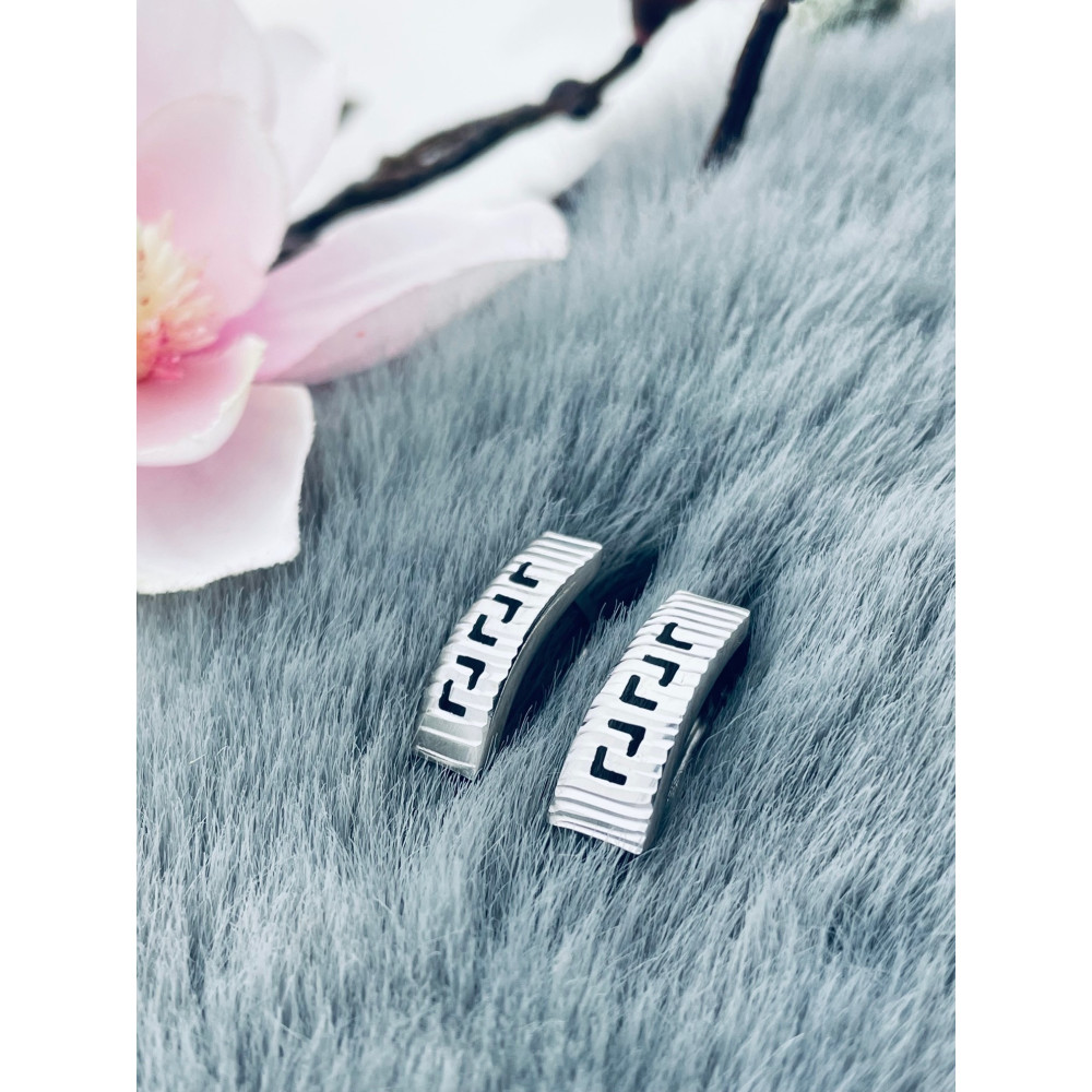 Rechteck 925 Silber Ohrringe