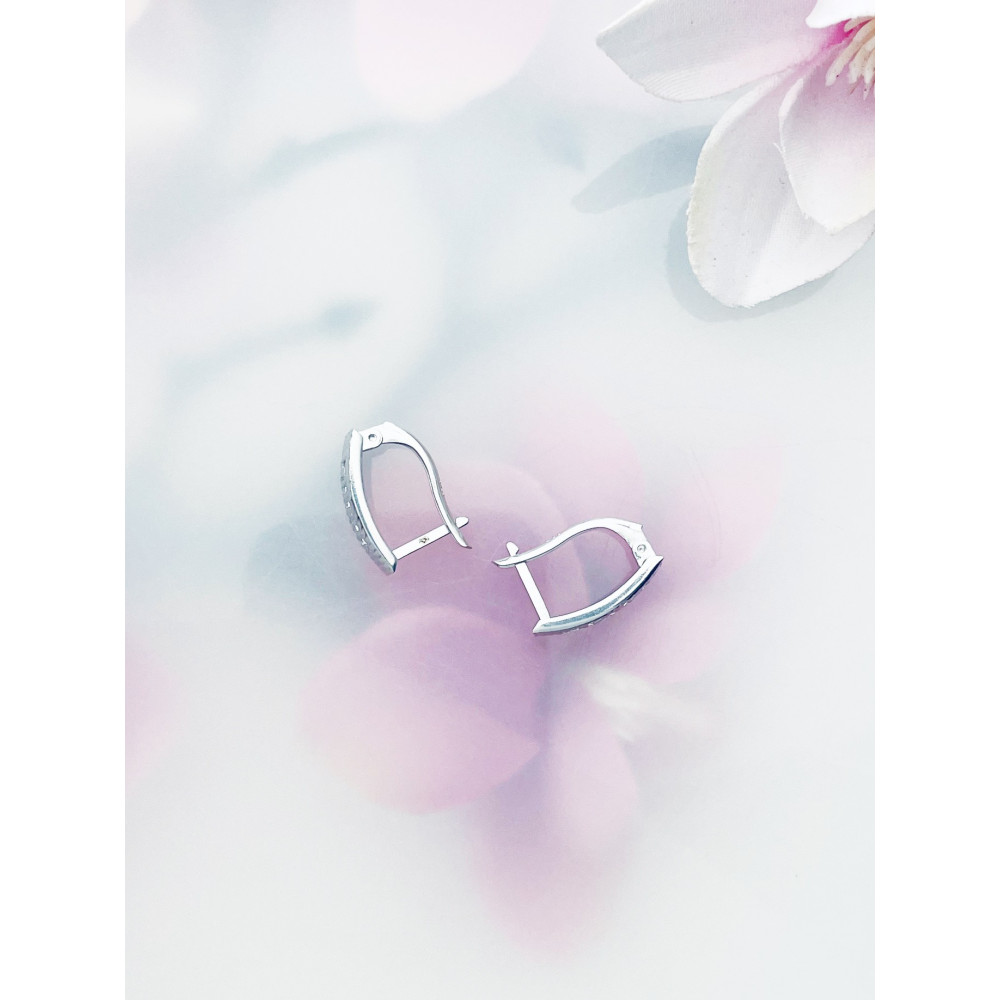 copy of Złote kolczyki przecinki z cyrkoniami