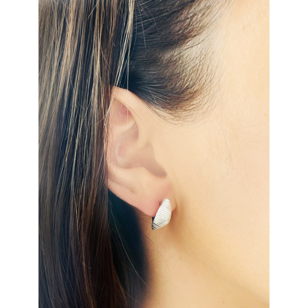 Blatt 925 Silber Ohrringe