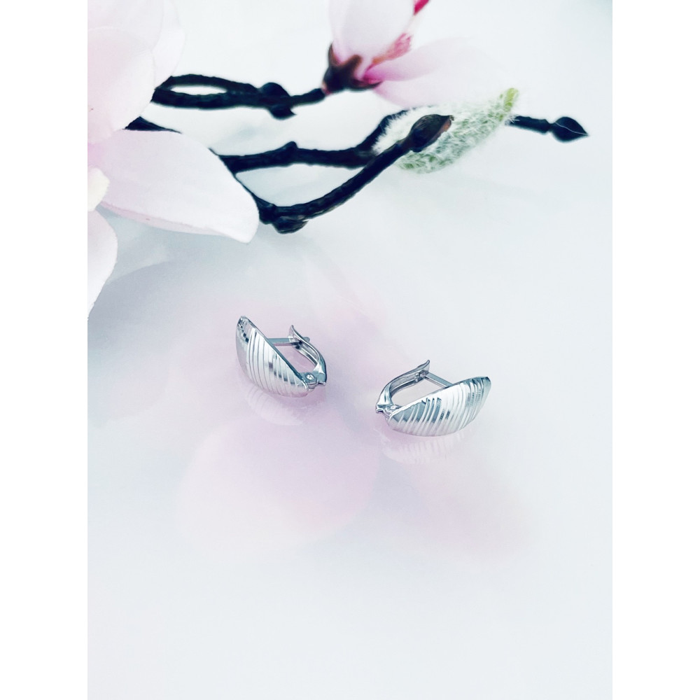 Blatt 925 Silber Ohrringe