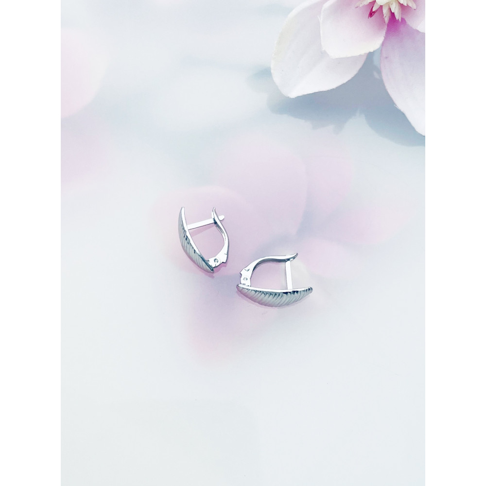 Blatt 925 Silber Ohrringe