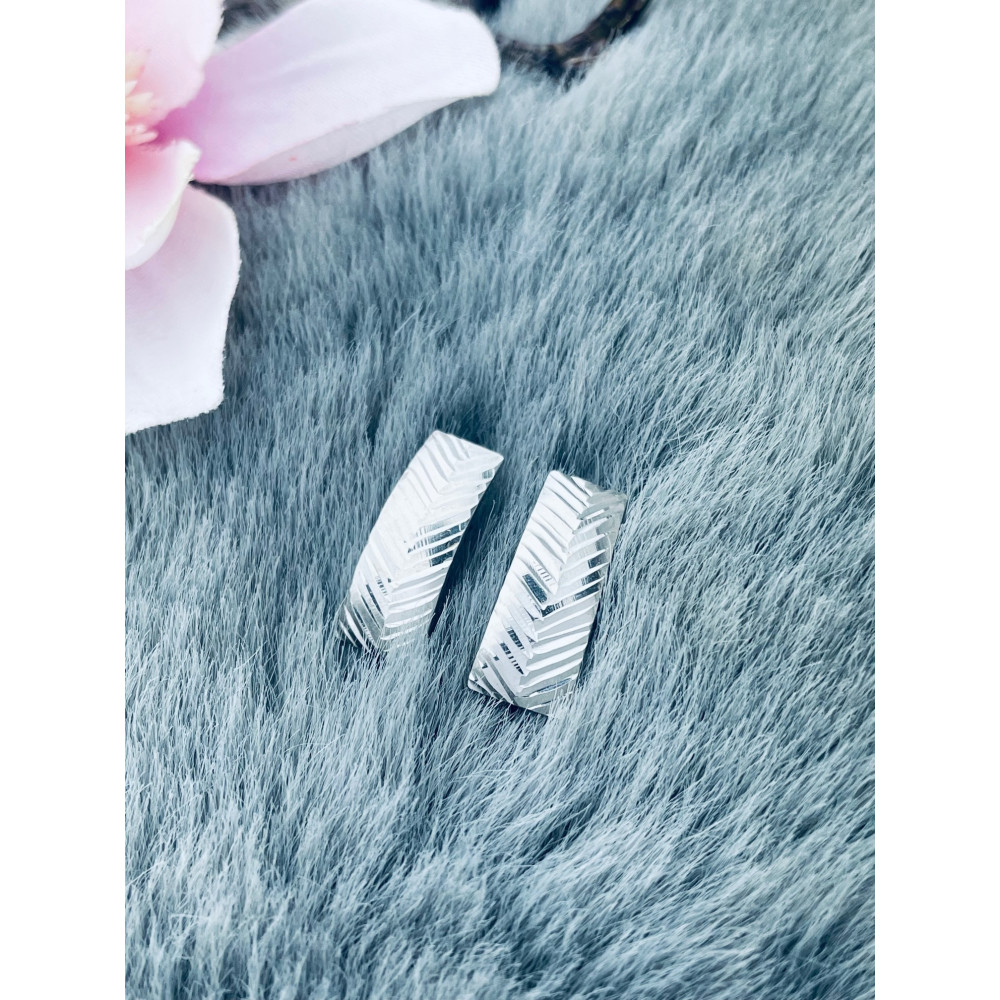 Rechteck 925 Silber Ohrringe