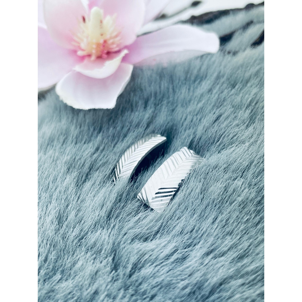 Rechteck 925 Silber Ohrringe