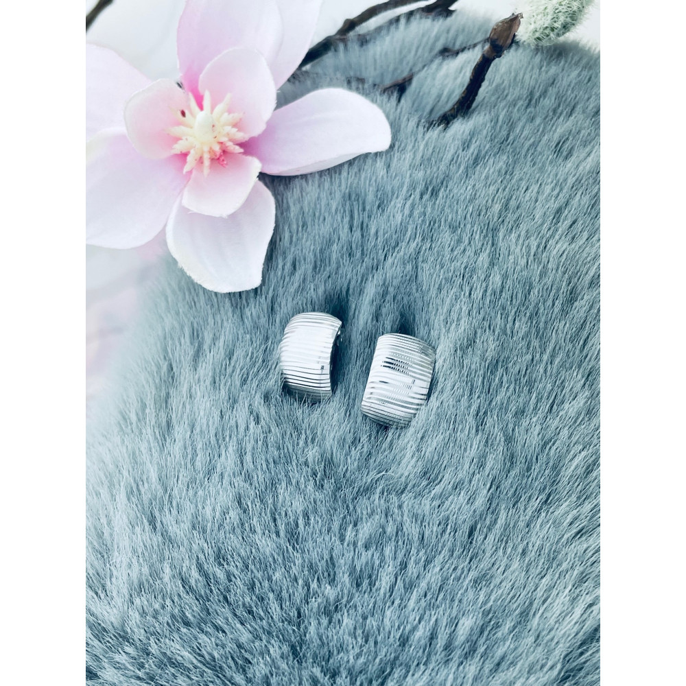 Rechteck 925 Silber Ohrringe