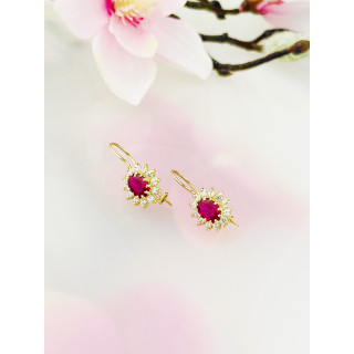 Ohrringe Ohrhänger mit Zirkonia Ohrstecker Ohrschmuck Paar Gelbgold 585er 14KT