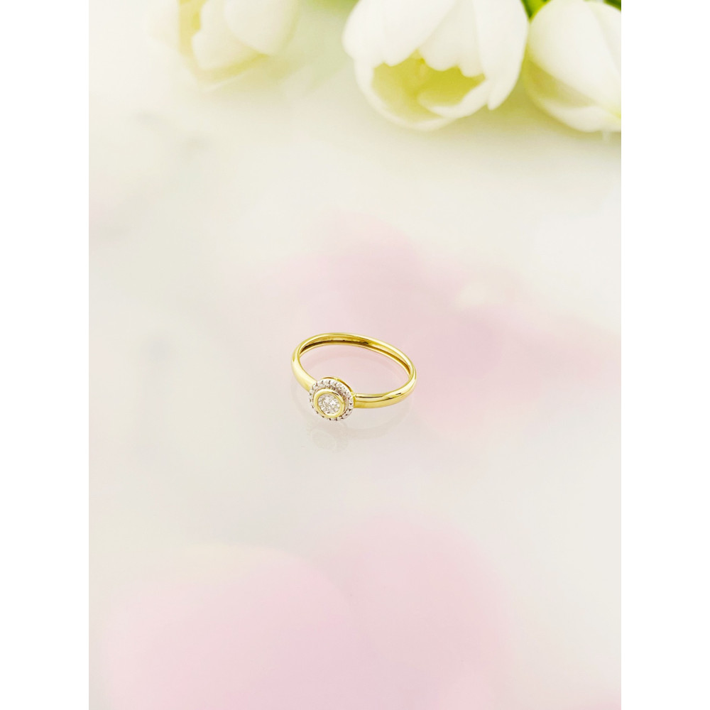 Verlobungsring mit Diamant Gold 585er 14KT