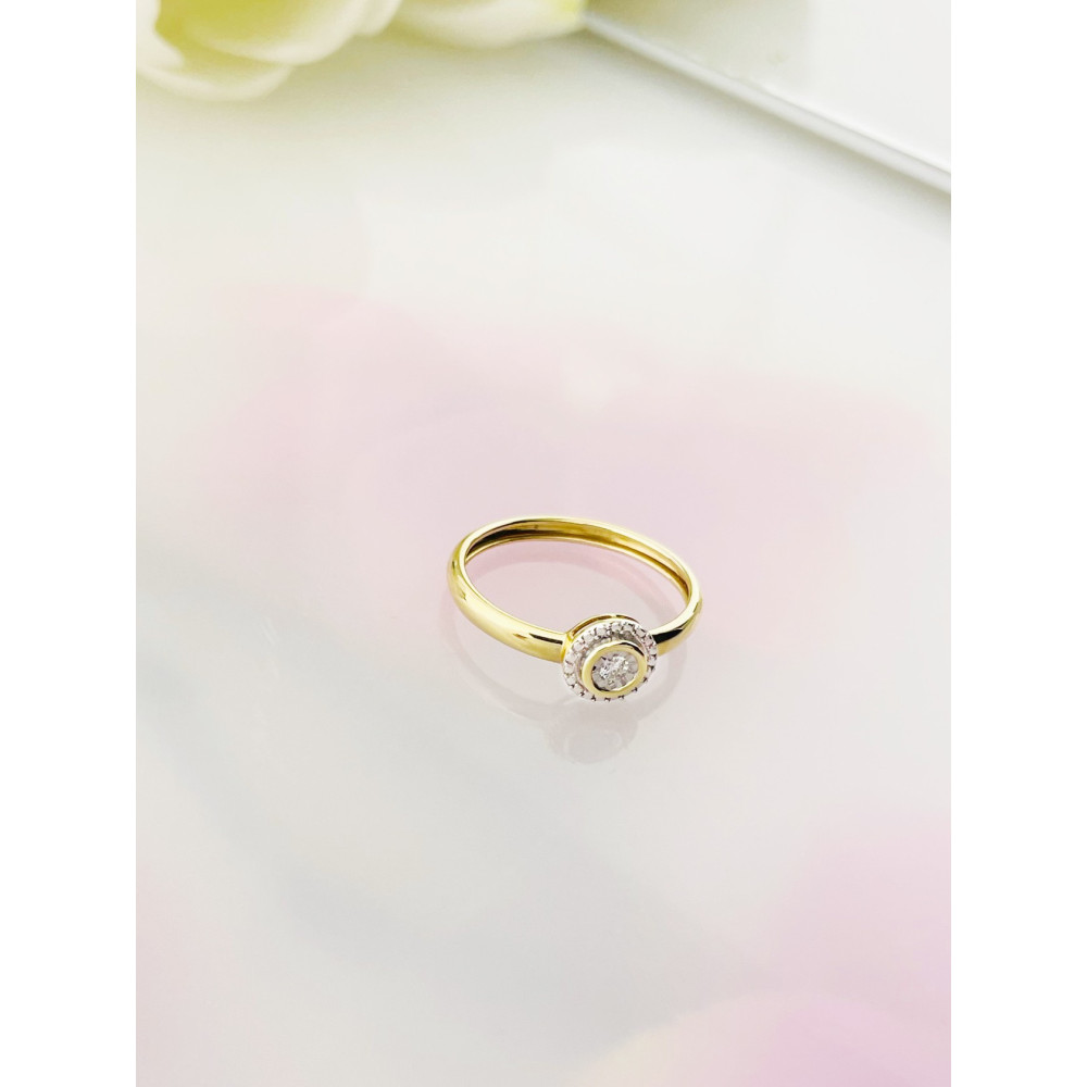 Verlobungsring mit Diamant Gold 585er 14KT