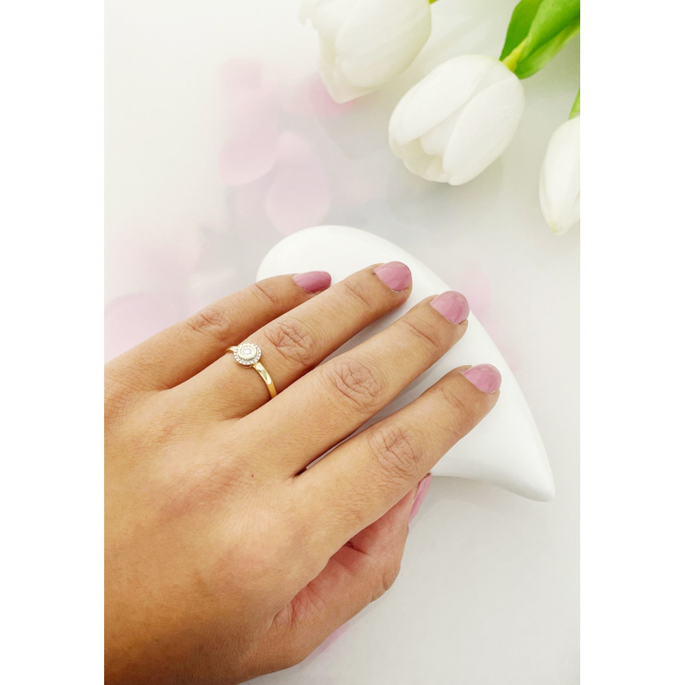 Verlobungsring mit Diamant Gold 585er 14KT