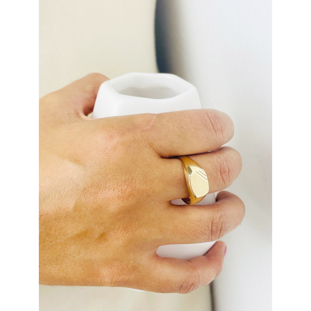 Gold-Siegelring für Männer Signet Gold 585er 14KT