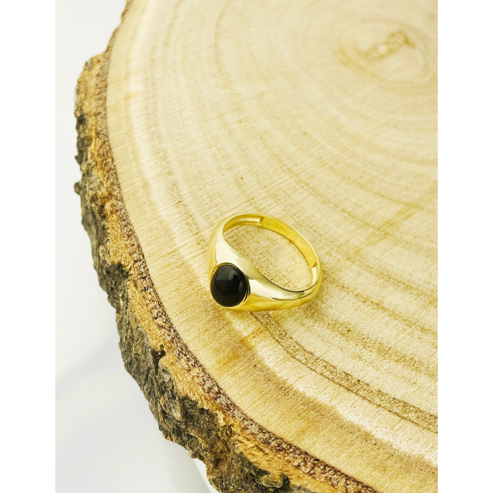 Gold-Siegelring für Männer Signet mit Onyx Gold 585er 14KT
