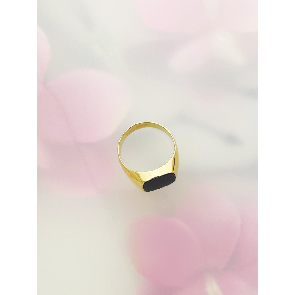 Gold-Siegelring für Männer Signet mit Onyx Gold 585er 14KT