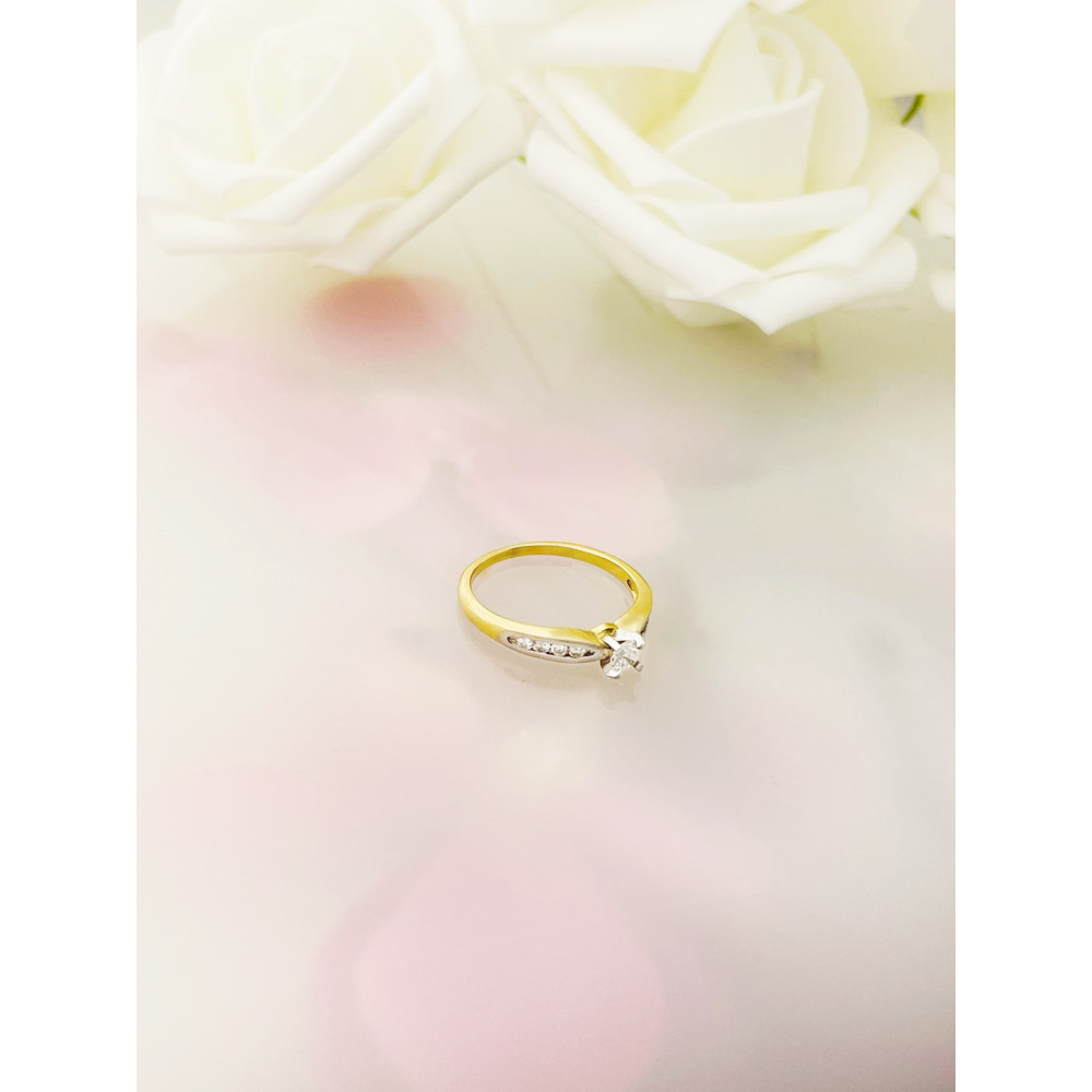 Verlobungsring mit Diamant Gold 585er 14KT