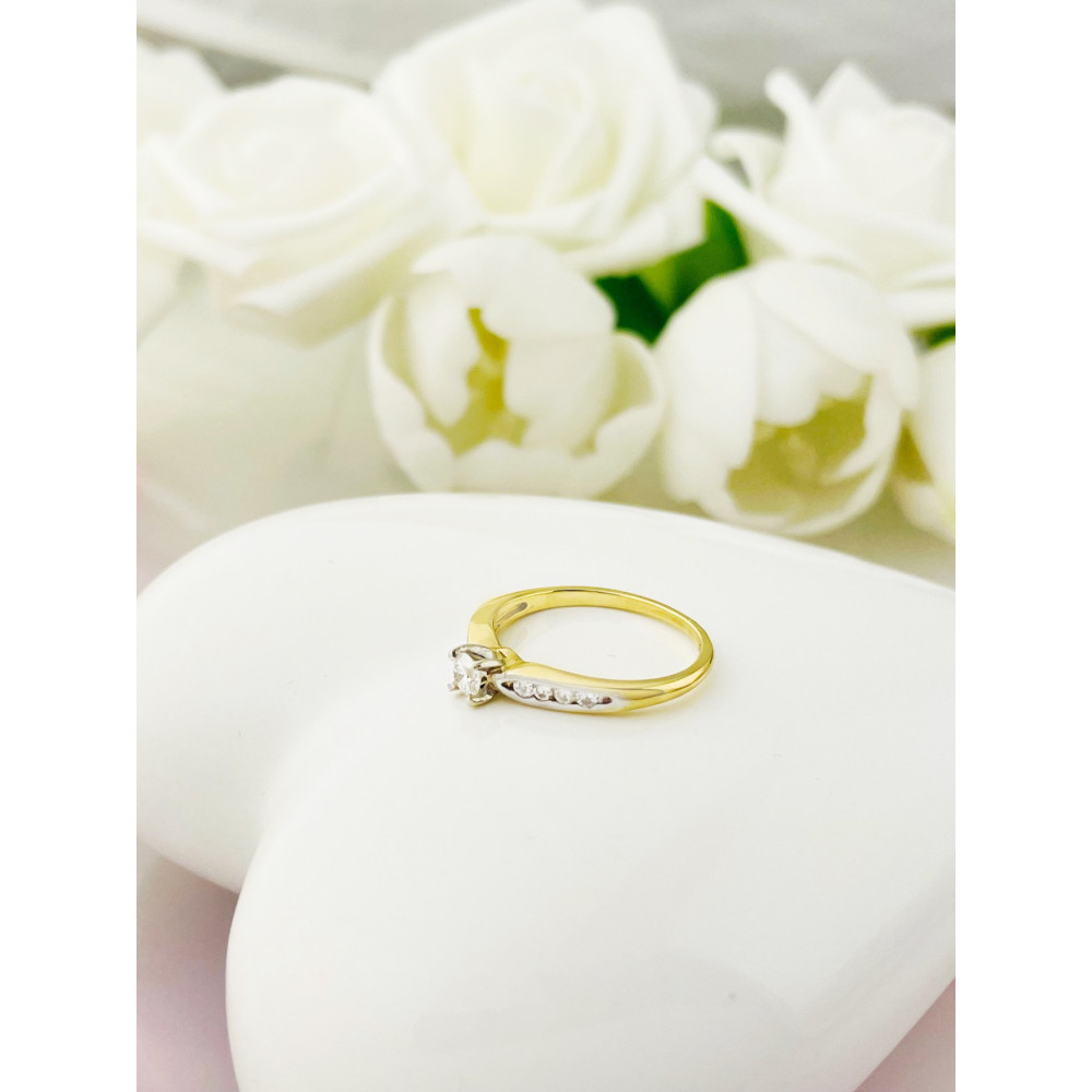 Verlobungsring mit Diamant Gold 585er 14KT