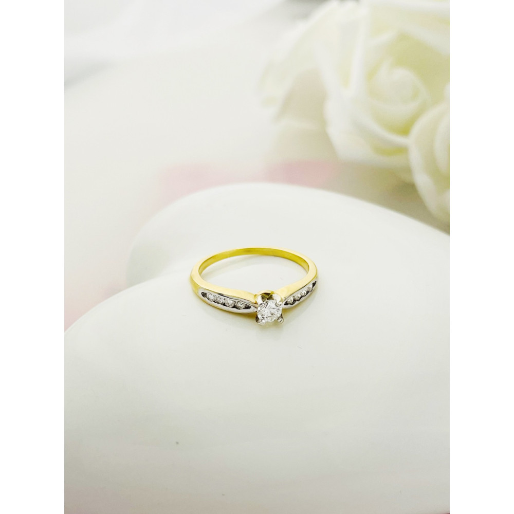 Verlobungsring mit Diamant Gold 585er 14KT
