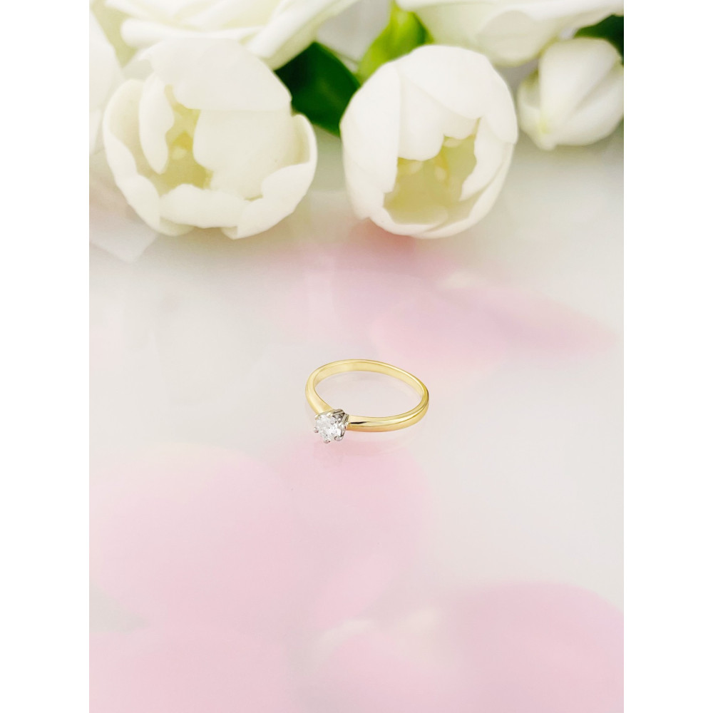 Verlobungsring mit Diamant Gold 585er 14KT