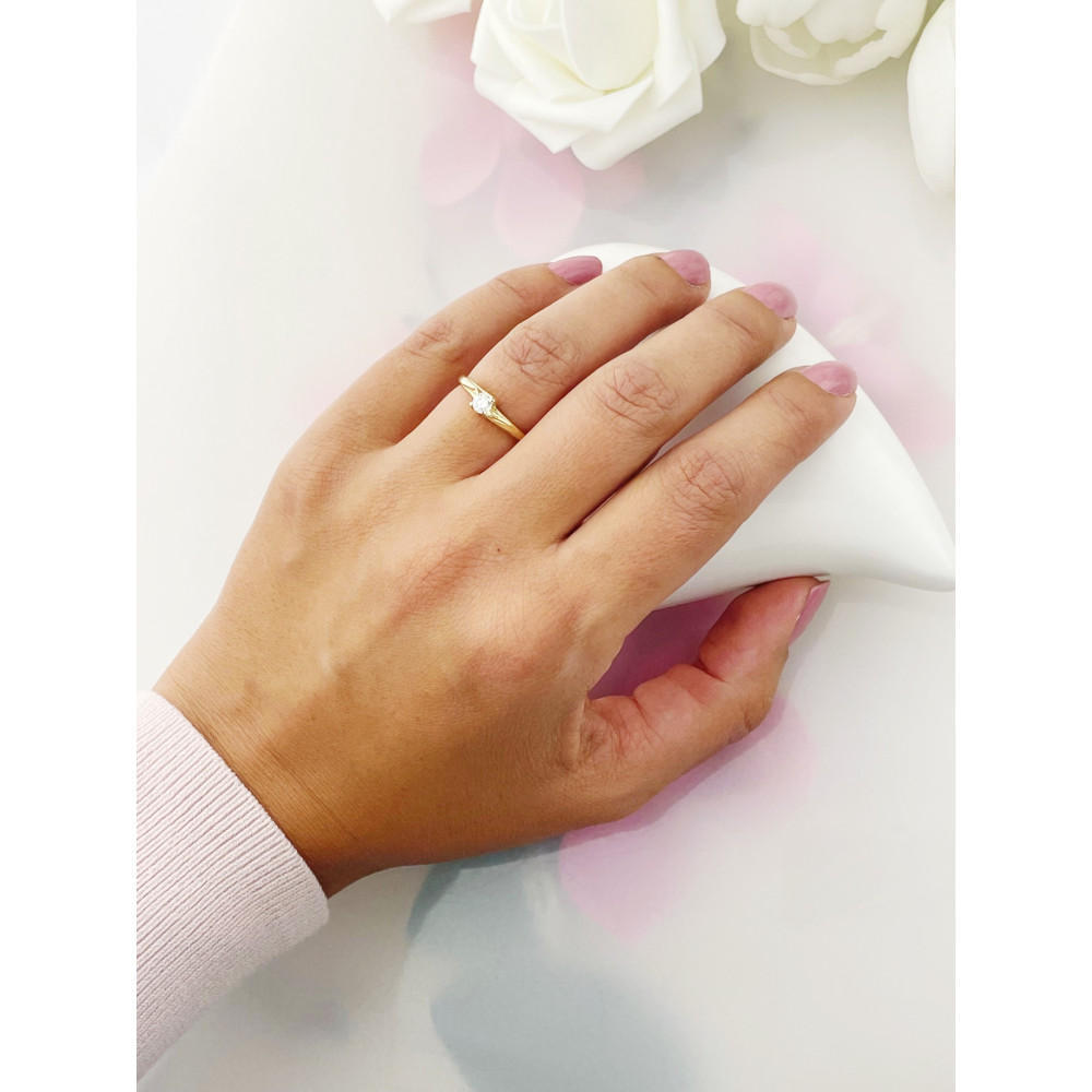 Verlobungsring mit Diamant Gold 585er 14KT