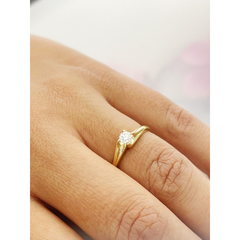 Verlobungsring mit Diamant Gold 585er 14KT
